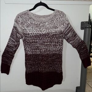 It's Our Time Burgundy and Cream Sweater